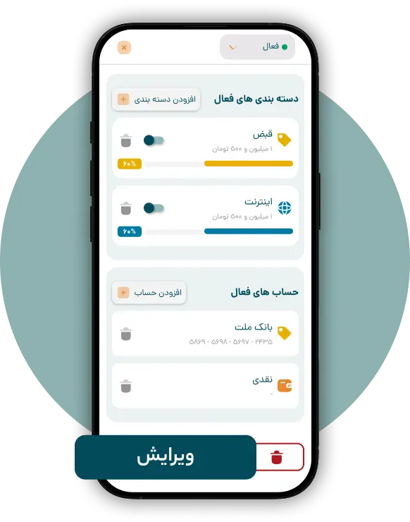 جزئیات و ویرایش بودجه
